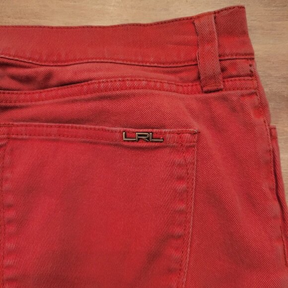 Lauren Jeans Co Ralph Lauren Women’s Modern Straight Leg Red Jeans Size 6 - Picture 3 of 10